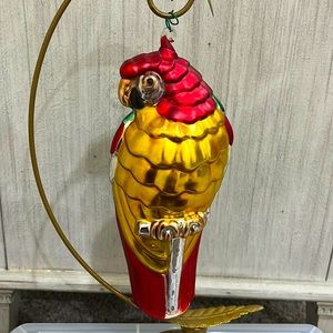 Department 56 handblown mercury glass 8.5 inch Parrot